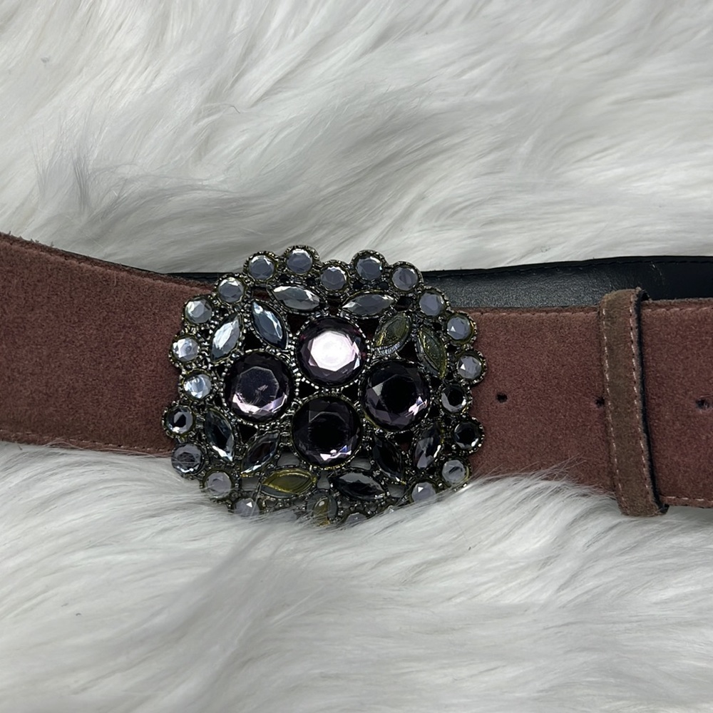 ABACO Paris Leather Belt Women’s Medium Rose Made In Italy